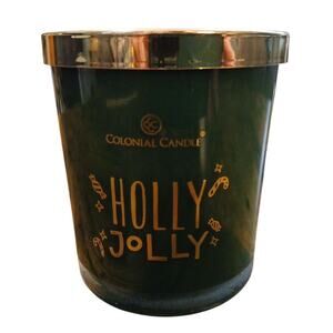 Colonial Candle HOLLY JOLLY 10oz Holiday Expressions Soy 1 Wick Candle Christmas